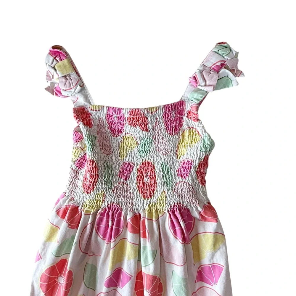Gymboree Girls Fruit Punch 2016 Citrus Print Smocked‎ Sundress Size 3T